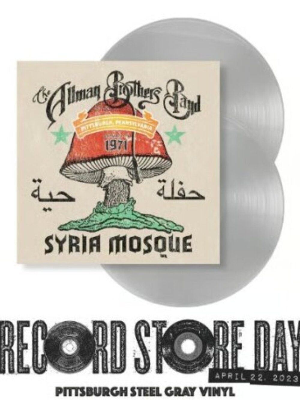 The Allman Brothers Band Syria Mosque 2-LP ~ RSD 2023 ~Numb/Ltd Steel Gray ~New!